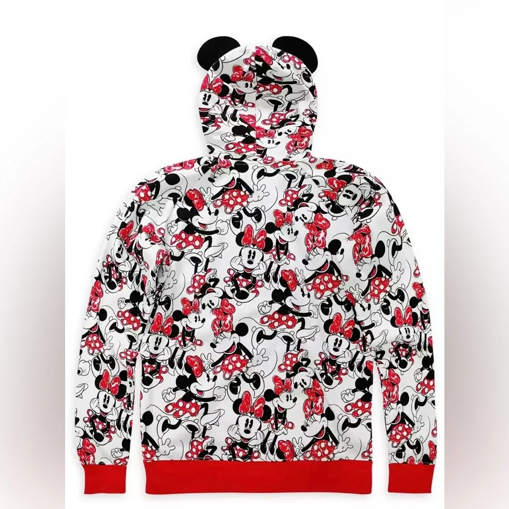 DISNEY MINNIE MOUSE ZIP-UP HOODIE L GUC - Picture 3 of 7